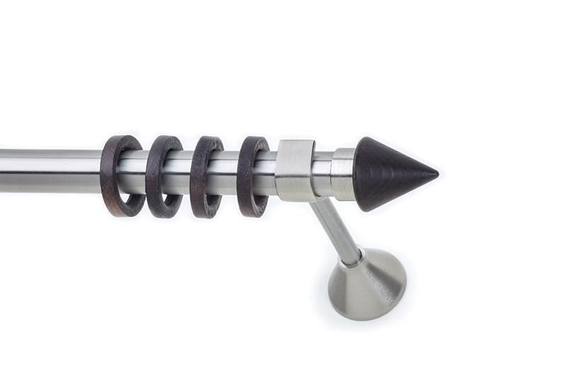 Anartisi - ΣΗΜΑΝΤΙΚΟ: Σε περίπτωση διαφοράς τιμής από το κατάστημα ισχύει παντα και μόνο η τιμή του καταστήματος Anartisi Κουρτινόξυλο Φ25 Inox MABA WOOD Wenge